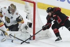 POWER-PLAY GOAL IN OT CAPS HURRICANES’ COMEBACK, EVENS FINALS 1-1